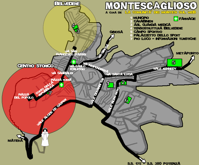 mappa di MONTESCAGLIOSO