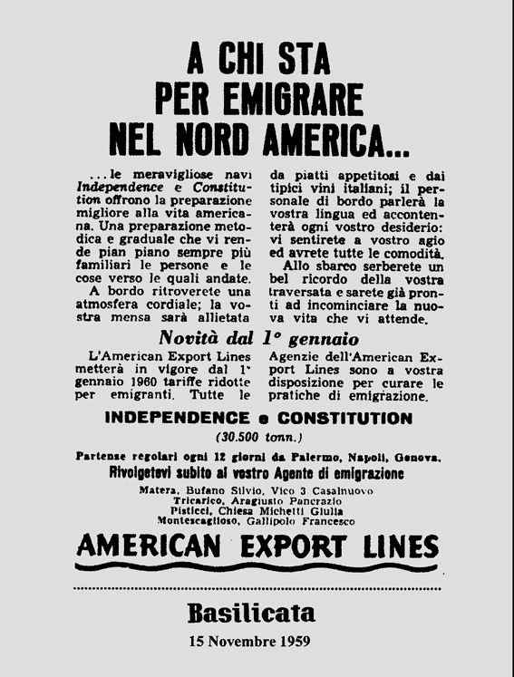 Emigrazione:1959 pubblicità ingannevole?!