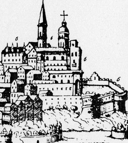 Fortificazioni abbazia ( da Pacichelli 1702)