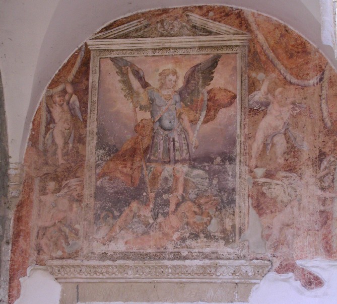 Montescaglioso, Abbazia: S. Michele Arcangelo (portico occidentale).