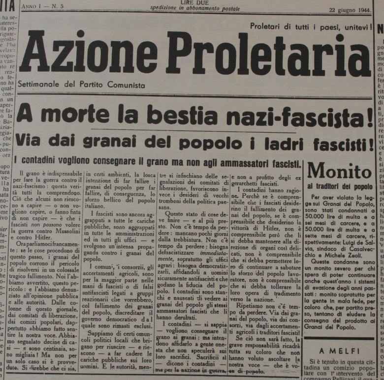 Le prime mobilitazioni: giugno 1944.