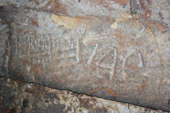 Anno 1740 e firma di Frà Giosafatte