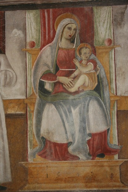 S. Maria in Platea: Mdonna in trono con il Bambino (anno 1523).