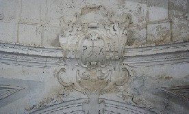 Montescaglioso, chiesa Abbazia di S. Michele: stemma della Congregazione Cassinese.