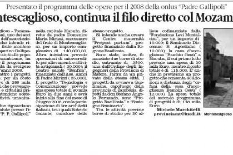 Programma 2008 Mozambico