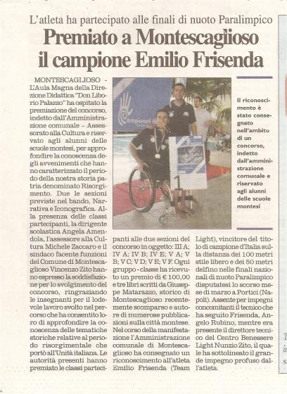 Emilio Frisenda  Campione di nuoto Paralimpico