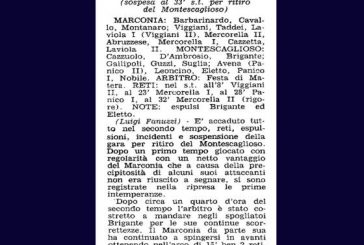 15 NOVEMBRE: MONTESCAGLIOSO ABBANDONA