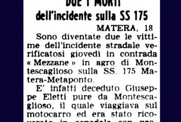 19 NOVEMBRE: 2 MORTI