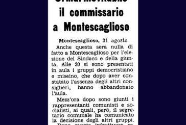 1° SETTEMBRE: ARRIVA IL COMMISSARIO