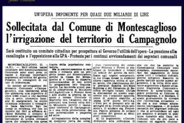 22 OTTOBRE: CAMPAGNOLO IRRIGATO