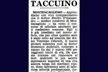 29 MAGGIO: UFFICIALE SANITARIO