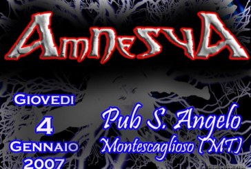 CONCERTO – Pub Sant’Angelo – Piazza del Popolo – Montescaglioso http://www.amnesyaband.blogspot.com/