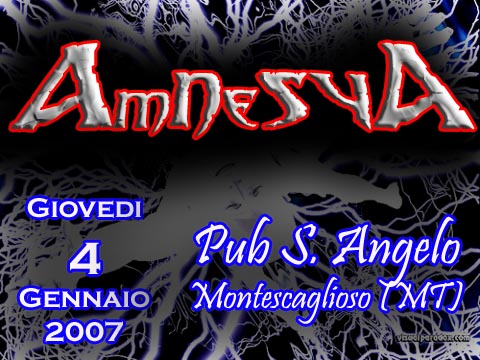 CONCERTO – Pub Sant’Angelo – Piazza del Popolo – Montescaglioso http://www.amnesyaband.blogspot.com/