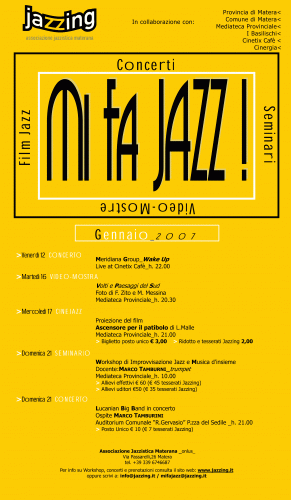 Jazz: Marco Tamburini a MATERA. Workshop in mediateca e concerto all’Auditorium Comunale di MATERA