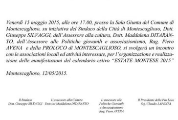 Organizzazione Calendario Estate Montese 2015