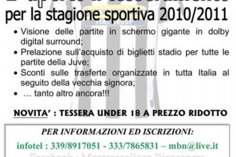 Montescaglioso Bianconera: tesseramento stagione 2010/2011