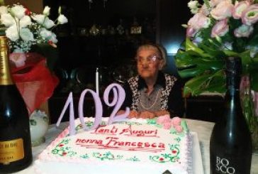 Compleanno da record a Montescaglioso venerdì 28 luglio con i festeggiamenti di Francesca Matarazzo al suo 102° genetliaco
