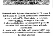 Avviso distribuzione sacchetti Raccolta Differenziata