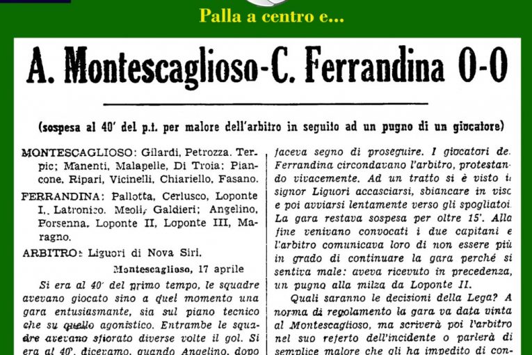 Un pugno all’arbitro