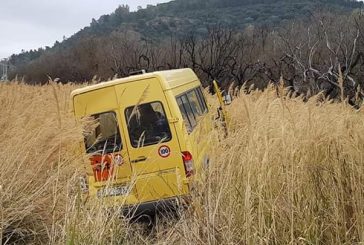 Scuolabus fuori strada a Montescaglioso