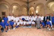 Calcio, Eccellenza: vernissage del Montescaglioso nel chiostro dell’Abbazia di San Michele Arcangelo