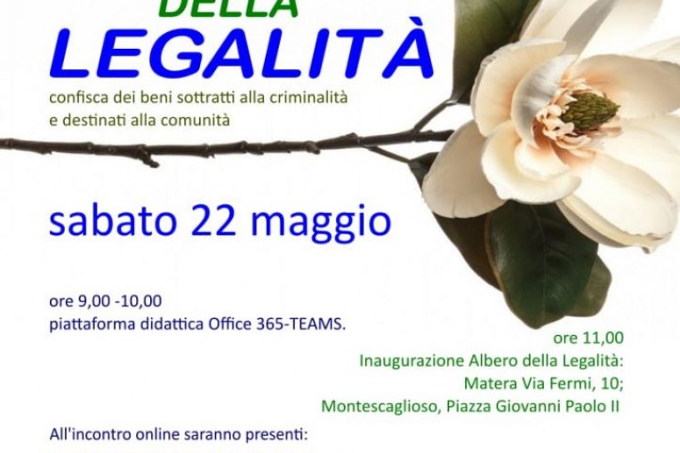 Giornata della legalità, sabato 22 Maggio