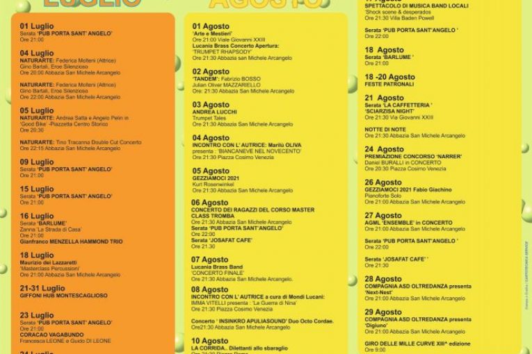 Estate Montese 2021, L estate che volevi